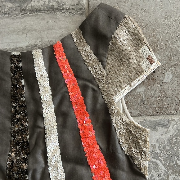 All Saints Aztec Dazzle Spitalfields Sequin Dress Size 10 - Picture 7 of 12